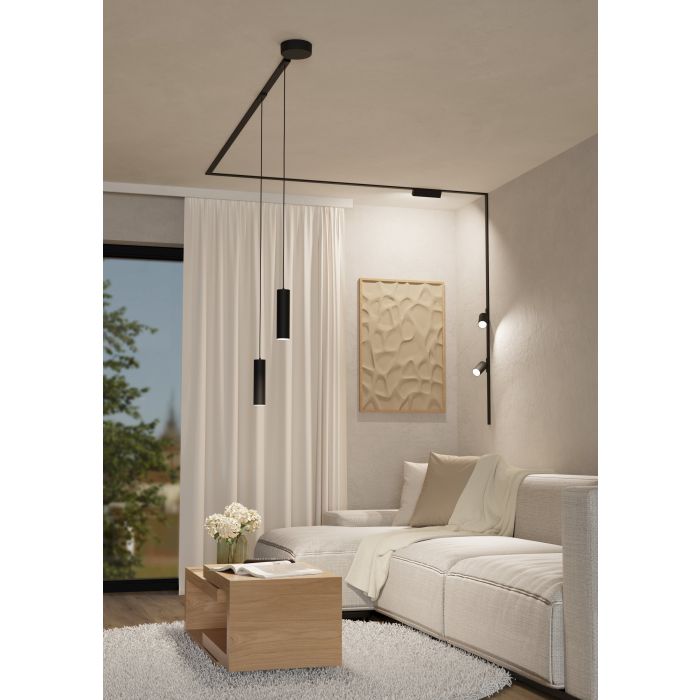 Track plus hanglamp Tplus zwart 6,6W