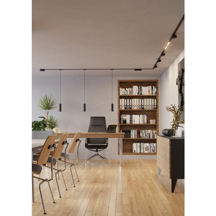 Track plus hanglamp Tplus zwart 6,6W