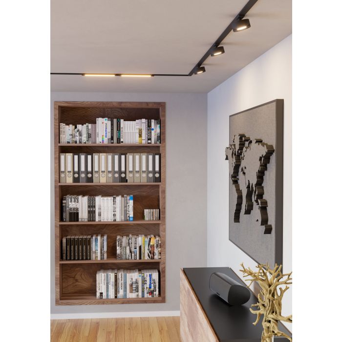 Eglo track plus lichtbalk flat zwart 6,6W