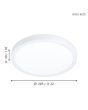Eglo Fueva 5 LED opbouw 160mm wit IP44 2300lm 3000K