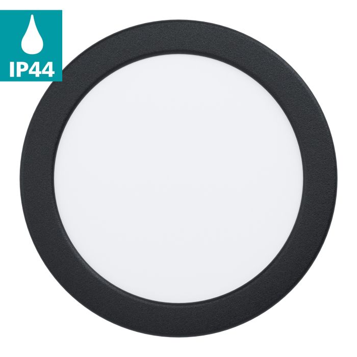 Eglo Fueva 5 inbouwspot 166mm zwart IP44 1350lm 3000K