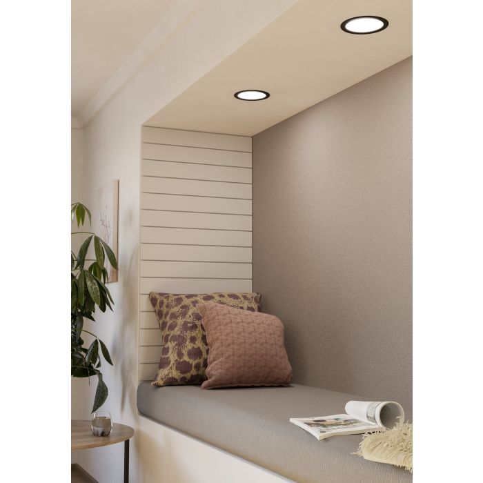 Eglo Fueva 5 inbouwspot 166mm zwart IP44 1350lm 3000K