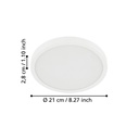 Eglo Fueva 5 opbouw 210mm wit 2000lm IP44