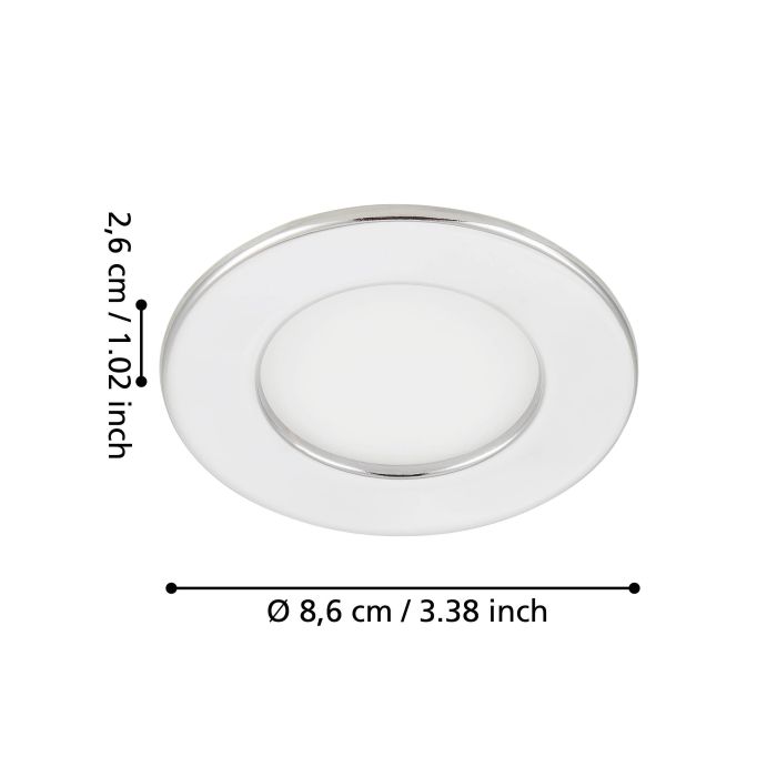 Eglo Fueva 5 LED inbouwspot 86mm chroom 330lm 4000K