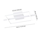 Eglo Amandolo LED recht 400mm wit 1900lm 2700-6500K