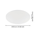 Eglo Frania LED opbouwarmatuur 550mm wit 5700lm 3000K