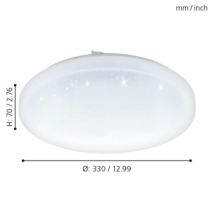 Eglo Frania-S LED wand/-plafondlamp 33cm kristal