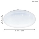 Eglo Frania-S LED wand/-plafondlamp 33cm kristal