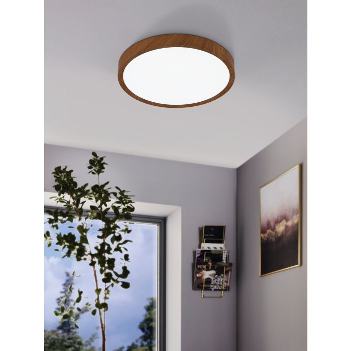 Eglo Musurita LED plafond 440mm hout 600lm 3000K