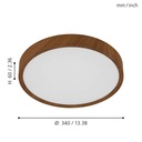 Eglo Musurita LED opbouw 340mm hout 1600lm 3000K
