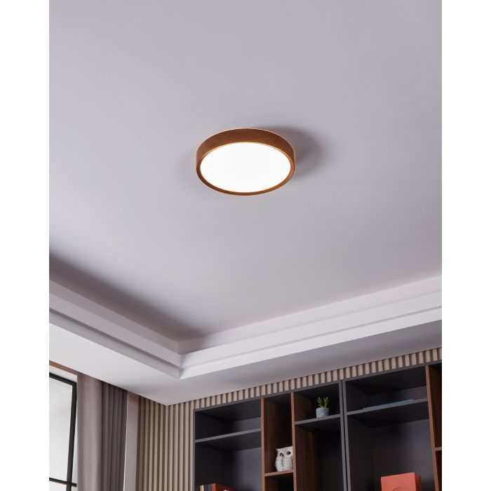 Eglo Musurita LED opbouw 340mm hout 1600lm 3000K