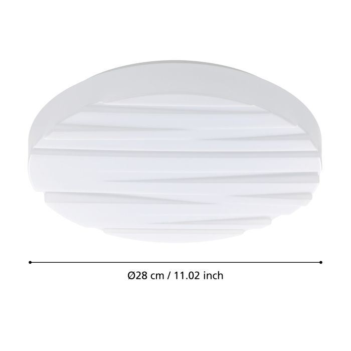 Eglo Ferentino plafondlamp 28cm staal wit 1100lm 3000K