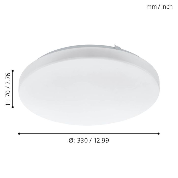 Eglo Frania LED wand/plafondlamp 330mm wit 1720lm 3000K