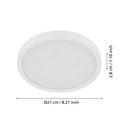 Eglo Fueva 5 LED opbouwarmatuur 210mm wit + sensor 2000lm 3000K