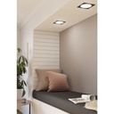 Eglo Fueva 5 LED vierkante inbouwspot zwart 166x166 4000K