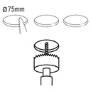 Eglo Fueva 5 LED inbouwspot 86mm 3x 2.7W zwart 900lm 3000K (3st)