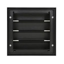 Renson 433 dampkaprooster 173x173mm - zwart structuur