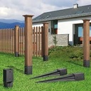 Grondpiketten 90x90x750mm - pet recycled zwart