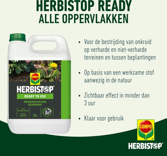 Herbistop - ready alle oppervlakken 50M² - 5L