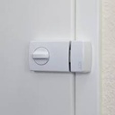 ABUS 2110 W DEUROPZETSLOT KNOP/CILINDER WIT