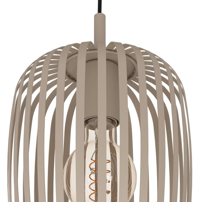 Eglo Romazinna hanglamp 3xE27 Ø46 x H110cm staal/zandkleur