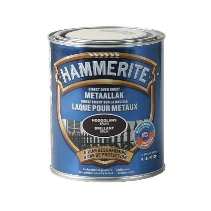 Hammerite hoogglanslak bruin 750ml
