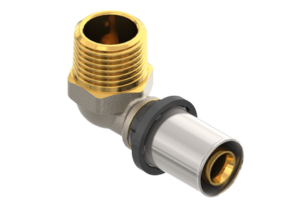 Unipipe pers koppeling haaks 1/2M x 16/2