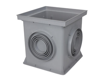 Inspectieput met bodem 200x200mm lichtgrijs