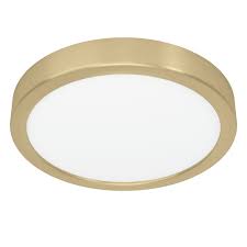 Eglo Fueva 5 LED opbouwarmatuur 210mm geel-koper geborst. 2000lm 3000K