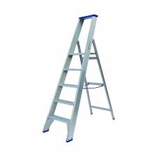 Solide professionele trapladder 5 treden
