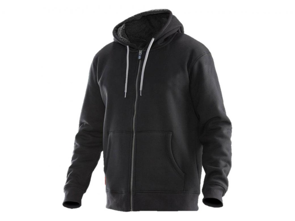 Jobman 5155 - Vintage hoodie gevoerd zwart/donkergrijs