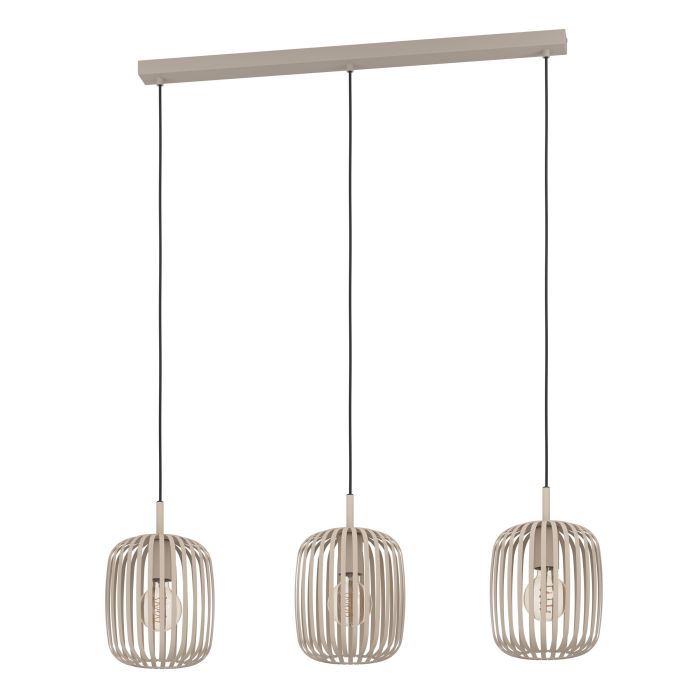Eglo Romazinna hanglamp 3xE27 staal/zandkleur