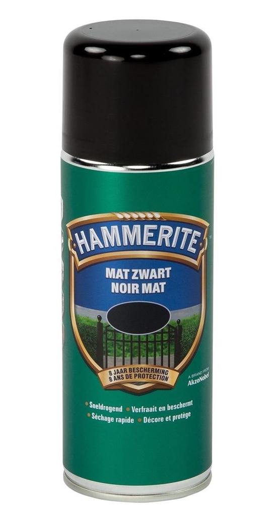 Hammerite metaallak mat zwart 400ml
