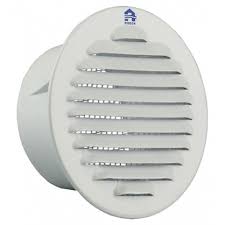 Renson 435/R schoepenrooster inbouw rond 435/R 80mm RAL9010