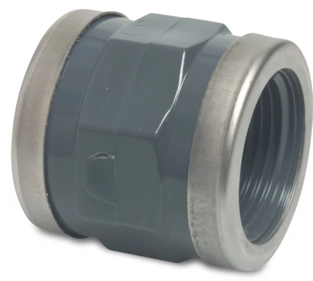 Druk PVC mof 5/4 m/verstevigingsring