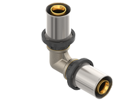 Unipipe pers koppeling haaks 20/2 x 20/2