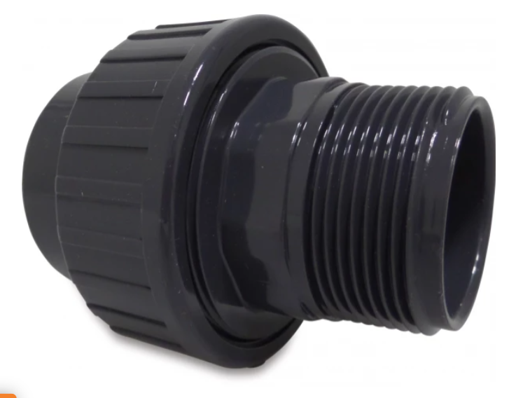 Druk PVC schroefkoppeling 20mm x 1/2M