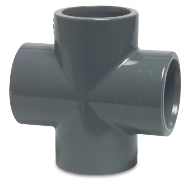Druk PVC kruisstuk 50mm
