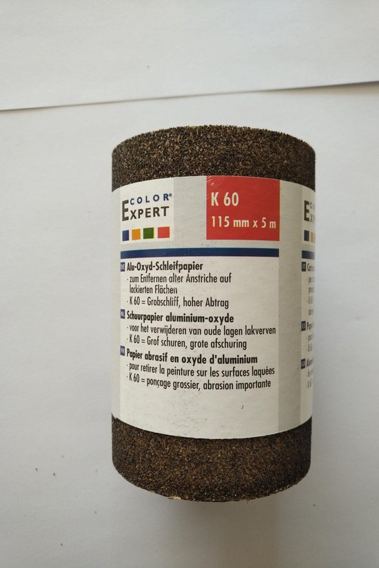 ALU-oxyd- schuurpapier 115MMx5M - K60 - op rol