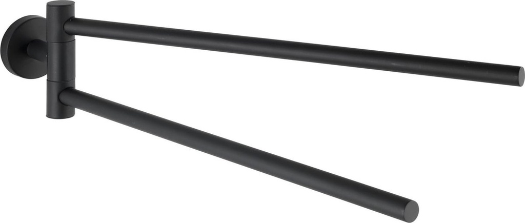 Bosio handdoekhouder 2 armen RVS zwart mat