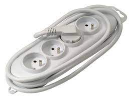 Profile 4V stopcontact + 3m snoer wit