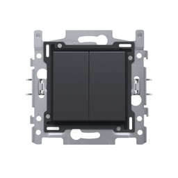 [38548] Niko inbouw dubbele wisselschakelaar antraciet