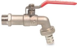 [30124] Dubbeldienst kogelkraan 1/2 met hendel