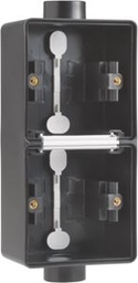 [86219] Niko Hydro 2V opbouwdoos 1 + 1 ingangen zwart