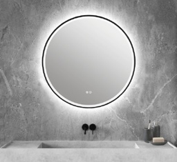 [94188] Lafiness Lido LED spiegel m/zwarte rand rond 50cm