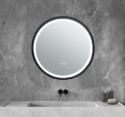 [94194] Lafiness Murano LED spiegel rond m/zwarte rand 50cm