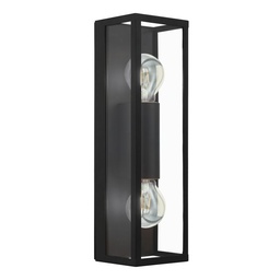 [94762] Eglo Amezola wandlamp 2xE27 zwart IP44