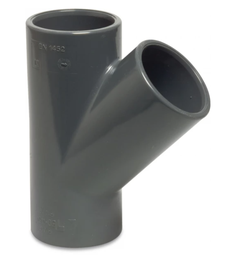 [04319] Druk PVC T-stuk 32mm - 45°