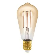 [74221] Eglo LED lichtbron druppel m/spiraal amber E27 4W 300lm 1700K