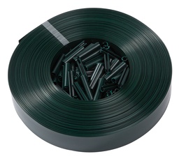 [78250] Linten 50mm x 60M incl. clips RAL6005 groen